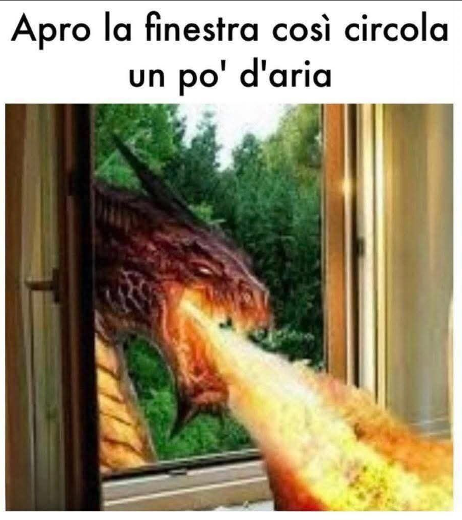 Apro la finestra così circola
un po' d'aria